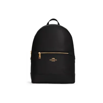 COACH Kenley Leather Backpack Large Size Women's Black