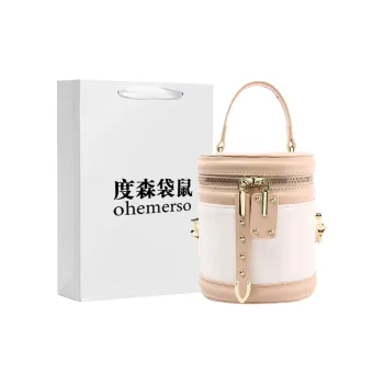 Dusen Kangaroo Pu Premium Texture Cylinder Women's Bag New Arrival Fashion Crossbody Bucket Bag, Multicolor Women's