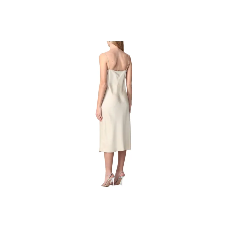 THEORY Slip Dress Women's Cream-1