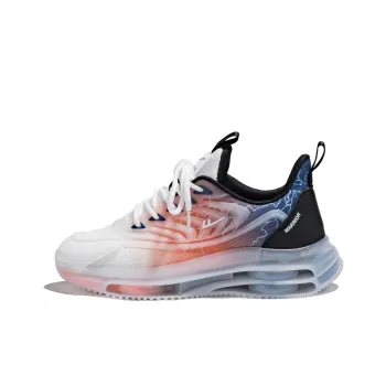 Warrior Cushioning Height Increasing Slip Resistant Low Top Running Shoes Men's White Royal Blue Orange Black