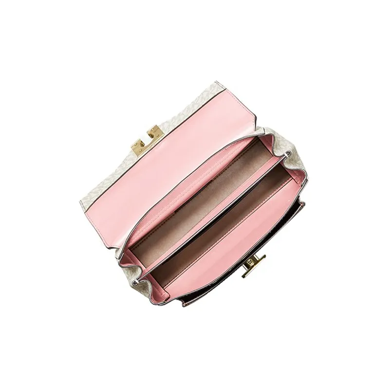 MICHAEL KORS Lita Polyester Crossbody Bag Shoulder Bag Medium Size Women's White Pink-1