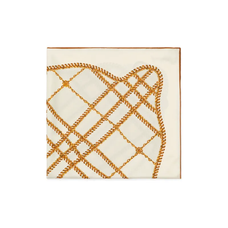 Burberry Chain Check print Silk Scarf-1