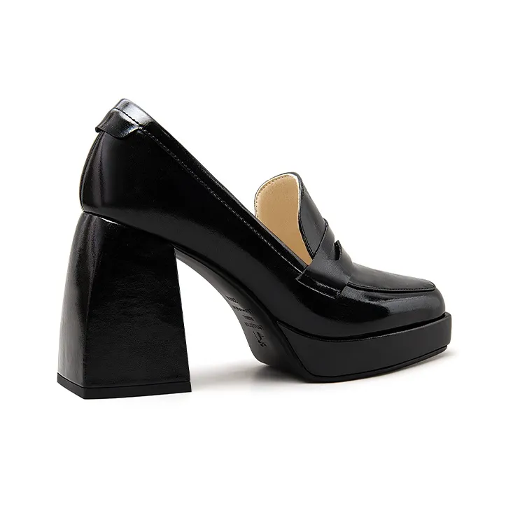 Lily Wei Loafers Women's Black/Burgundy-1