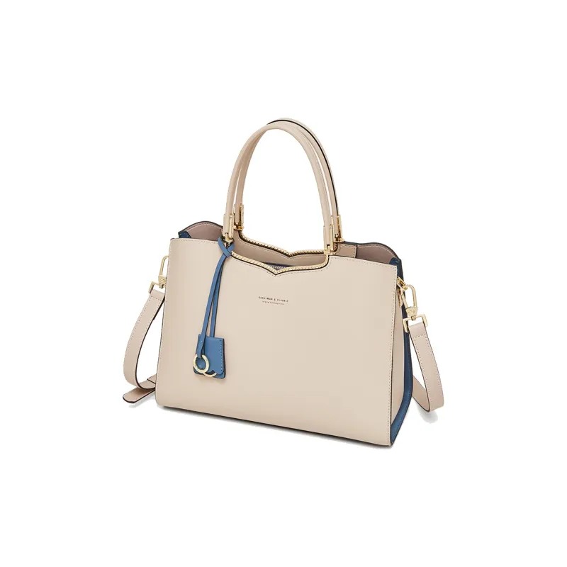 Geshiman Cow Leather One Shoulder Crossbody Handbag Regular Women's Royal Blue/Ecru/Beige Apricot/Burgundy-7