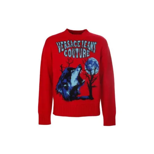 VERSACE JEANS COUTURE Sweaters Men Red