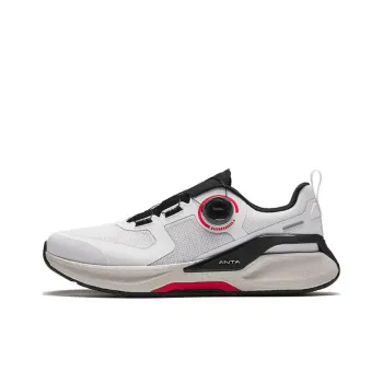 Anta Burning Training Pro Cushioned Wear Resistant Slip Resistant Low Top Running Shoes Men's White Black