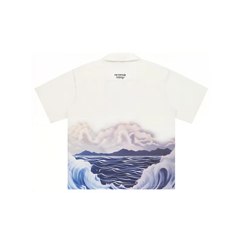 EMPTY REFERENCE x REVERSE IRONY Shirt Unisex White-1