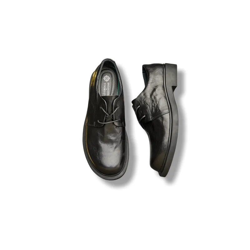 Brounvanm Dress Shoes Men Low Top Coffee/Black-3