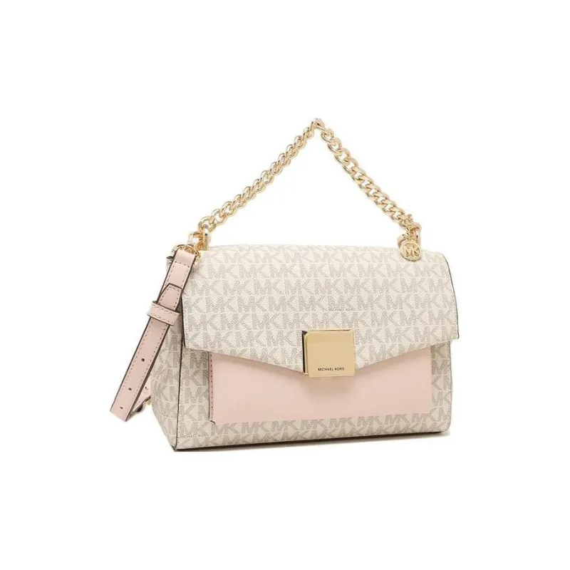 MICHAEL KORS Lita Polyester Crossbody Bag Shoulder Bag Medium Size Women's White Pink-2