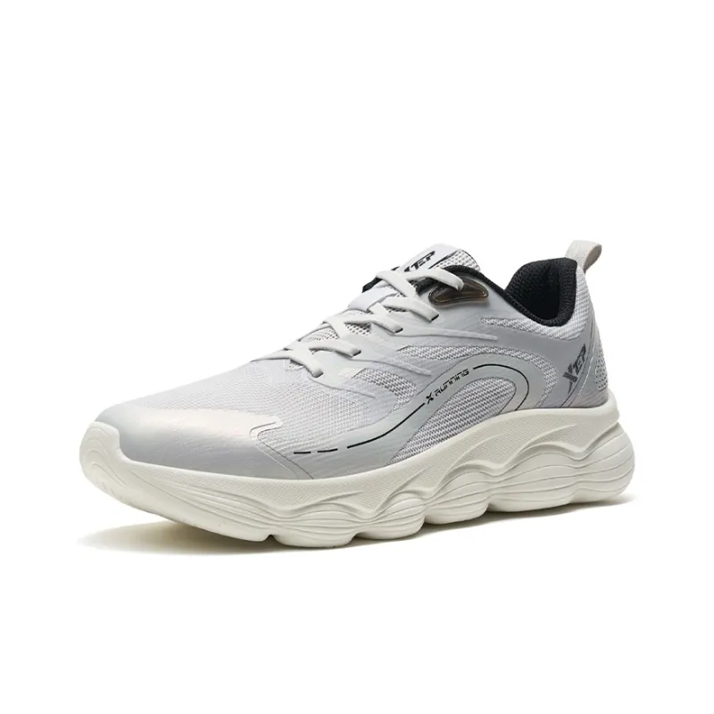 XTEP Running Shoes Men Low Top Lunar Stone Gray/Eco Friendly Gray-2