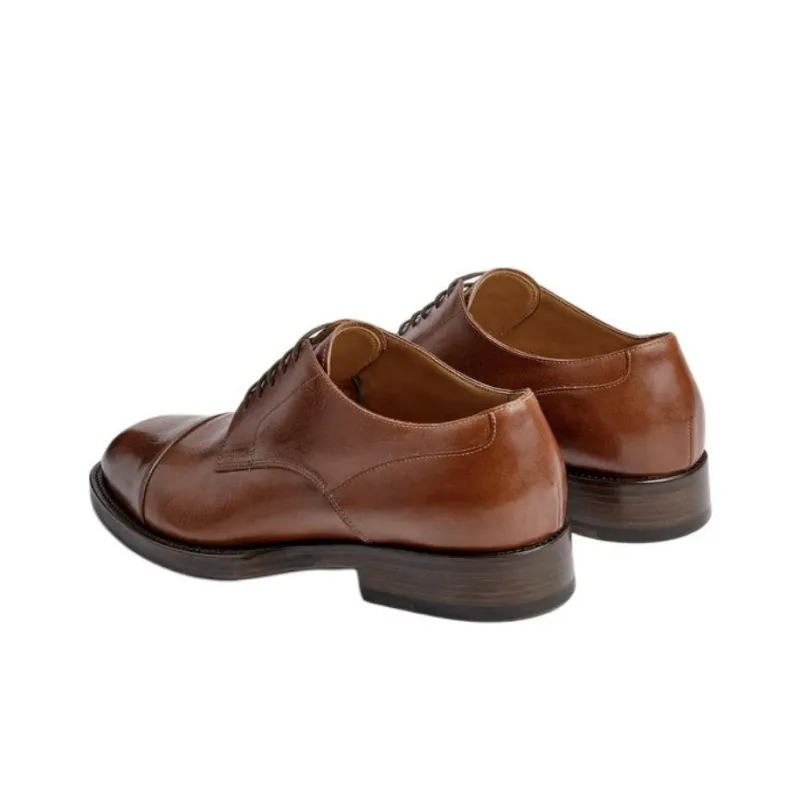 DRIES VAN NOTEN Almond-toe Leather Derby Shoes-3