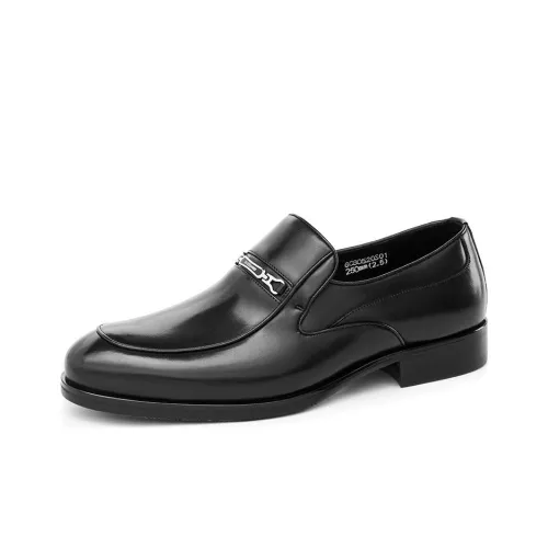 BOSSSUNWEN Dress Shoes Men Low-Top Black