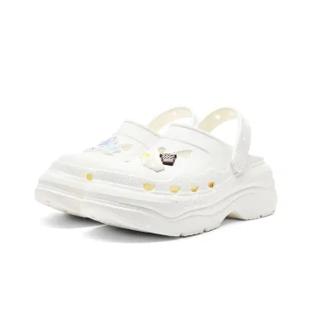 PEAK Taichi Height Increasing Shoes Clogs Women's Canvas White