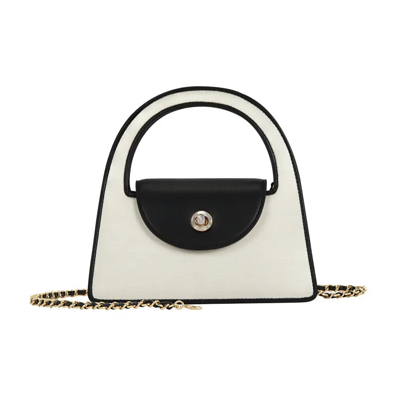 RiotLILY Artificial Leather One Shoulder Handbag Regular Women's Black/White-0