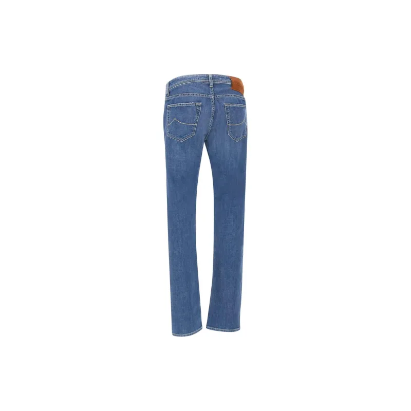 JACOB COHEN Nick Logo Patch Slim-Fit Jeans-1