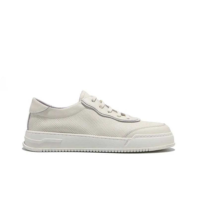 Hautton Jeans Stylish Skateboarding Shoes Men's White-1