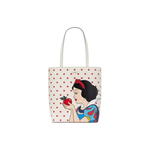 Kate Spade Disney Collaboration Saffiano Leather Tote Bag Shopping Bag Shoulder Bag Handbag Women's Cream Multicolor