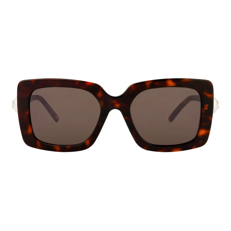 GIVENCHY Acetate Polyamide Swarovski Crystal Irregular Shape Sunglasses Women's Tortoiseshell-1
