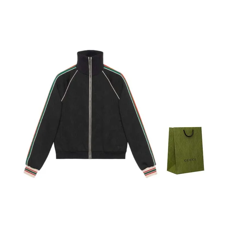 GUCCI Gg Jacquard Jersey Zip Jacket-2