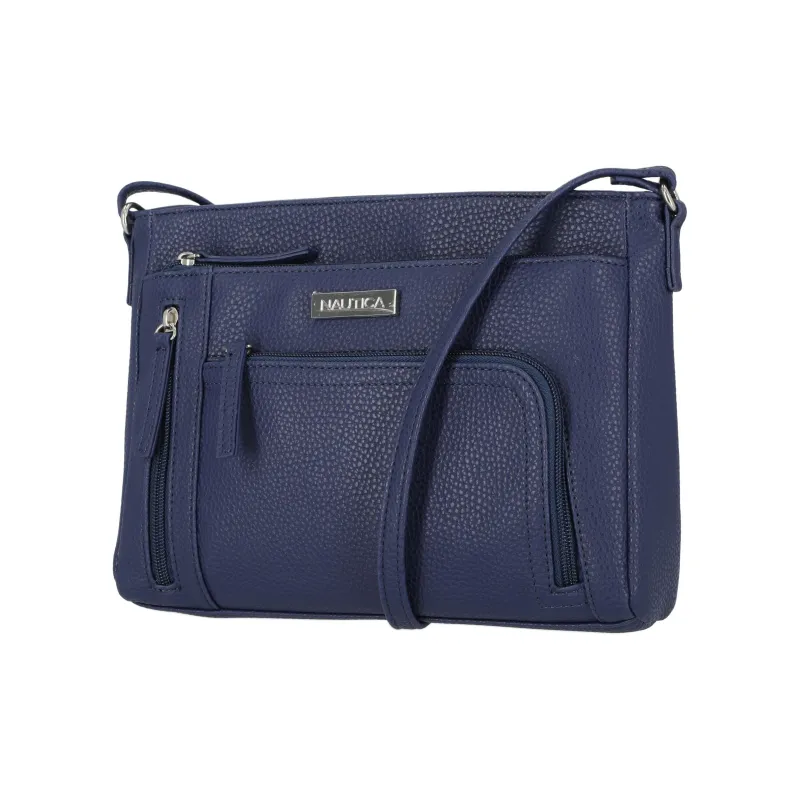 NAUTICA Polyvinyl Chloride Shoulder Bag Crossbody Bag Women's Work Shirt Blue-1