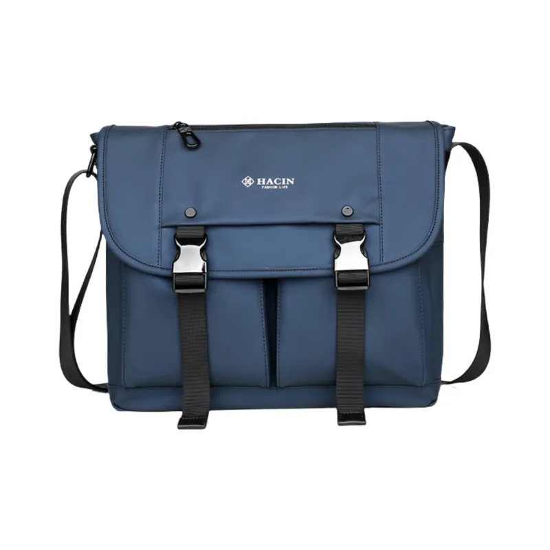 HACIN Oxford Crossbody Bag Men's Gray/Blue/Army Green-0