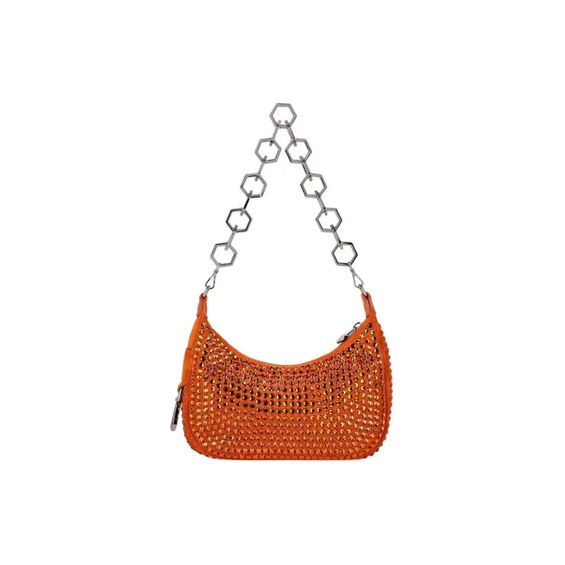 PHILIPP PLEIN Calfskin Handbag Shoulder Bag Women's Orange-1