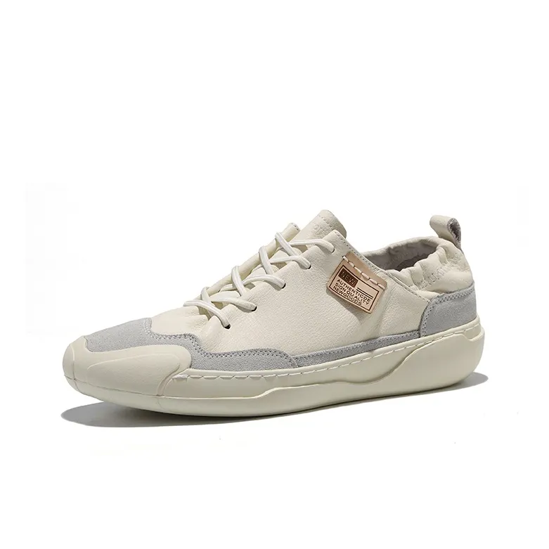 Hautton Jeans Stylish Skateboarding Shoes Men's White-0