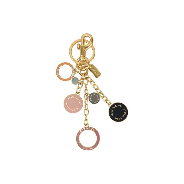 COACH Metal Charm Bag Accessory Women's Black & Pink-0