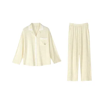 XUANZHITING Pajama Set Women's Light Yellow