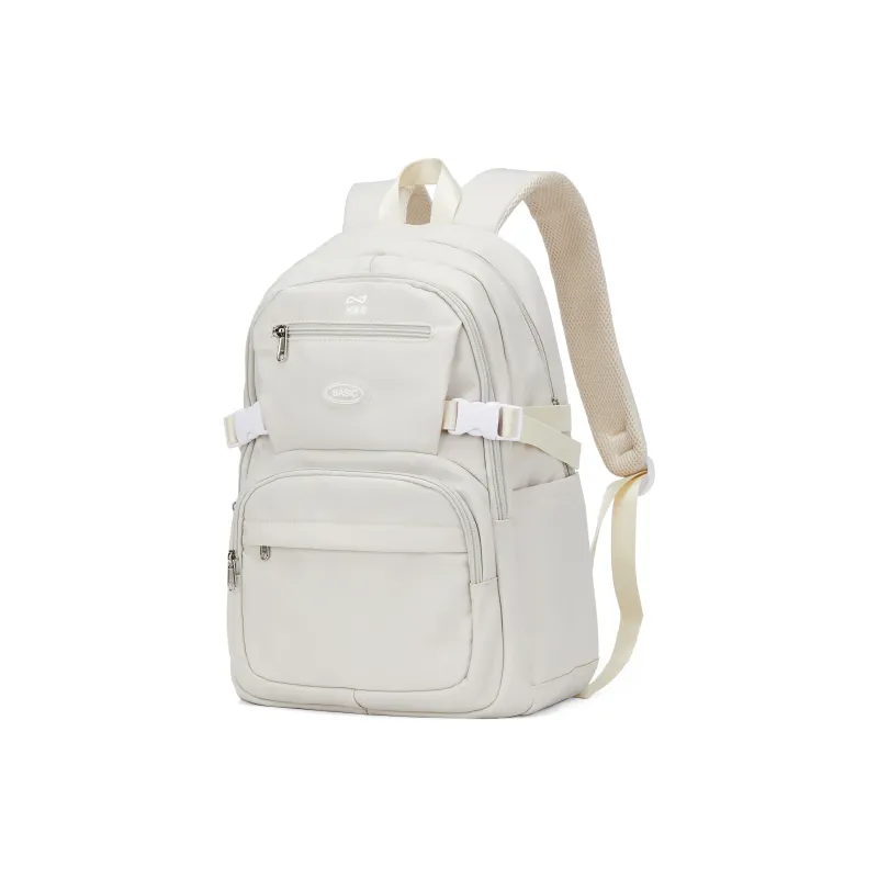 QING QI ZHE Fabric Backpack Laptop Bag Backpack Regular Unisex Black/Ecru/Blue/Purple/Gray/Green-0