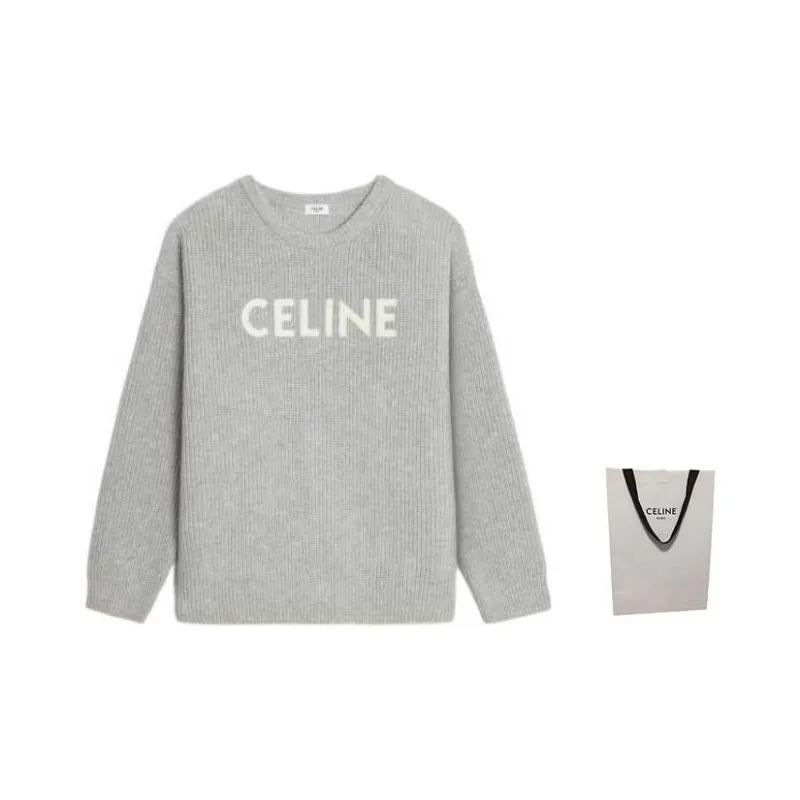 CELINE Oversized CELINE Sweater In Ribbed Wool-2