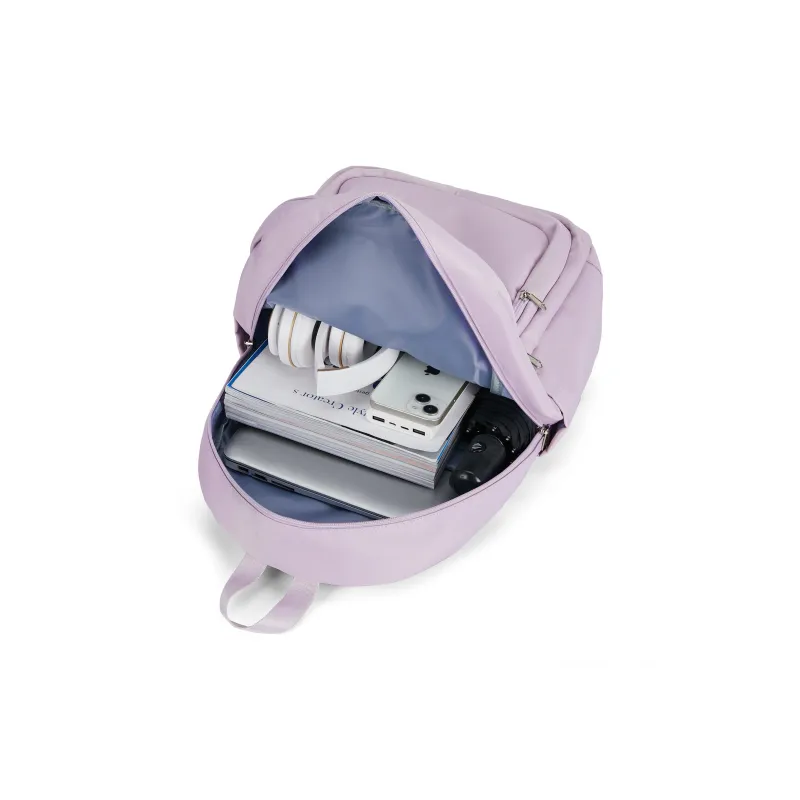 QING QI ZHE Fabric Backpack Laptop Bag Backpack Regular Unisex Black/Ecru/Blue/Purple/Gray/Green-13