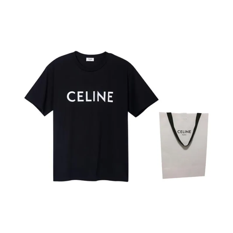 CELINE Loose T SHIRT In Cotton Jersey-2