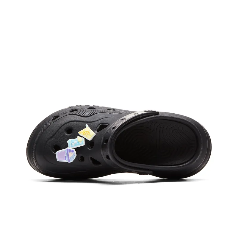 PEAK Taichi Height Increasing Shoes Clogs Women's All Black-3