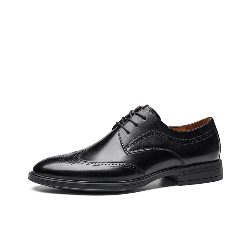 SHUPATE Dress Shoes Men Low Top Black/Brown-1