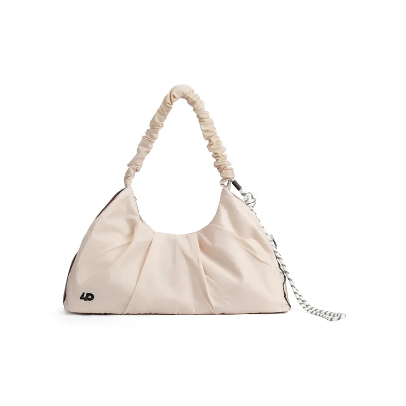 LOVERPUSS Polyester Yoga Bag Gym Bag Medium Size Unisex Beige Black/Beige Purple-4