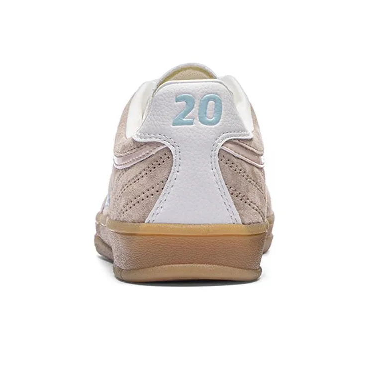 Kappa Tifo Anti Slip Wear Resistant Low Top Skateboard Shoes Women's White Pink-4