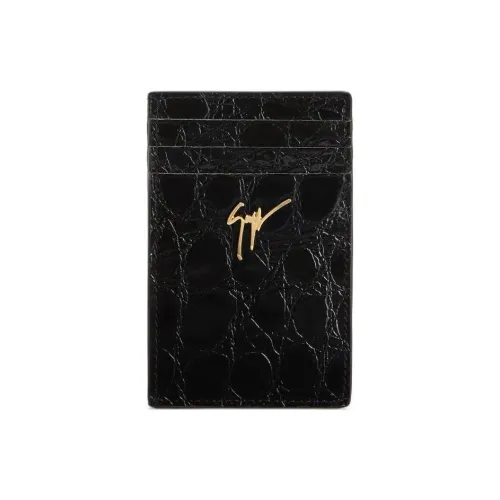 Giuseppe Zanotti Albert Crinkled Leather Cardholder