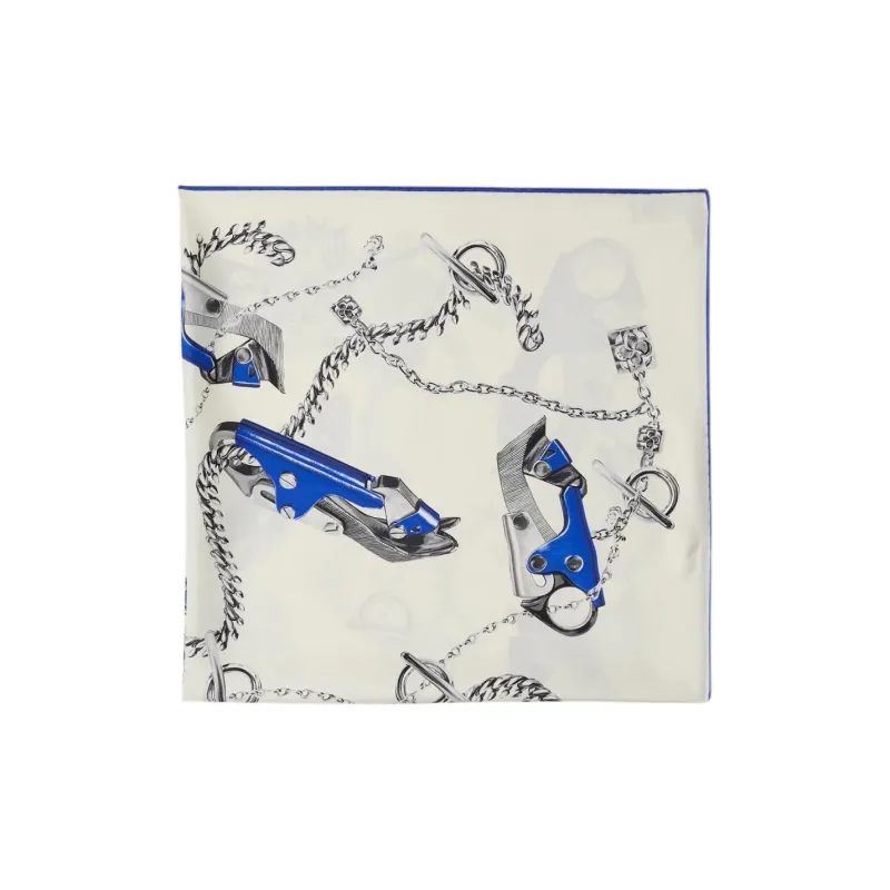 Burberry Knight Hardware Printed Finished Edge Scarf-2
