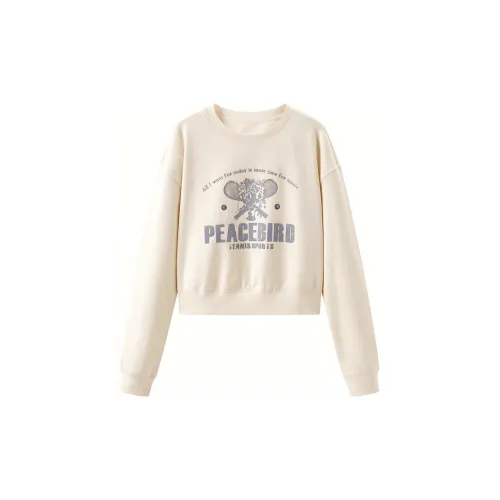 PEACEBIRD Sweatshirts Women's Off White