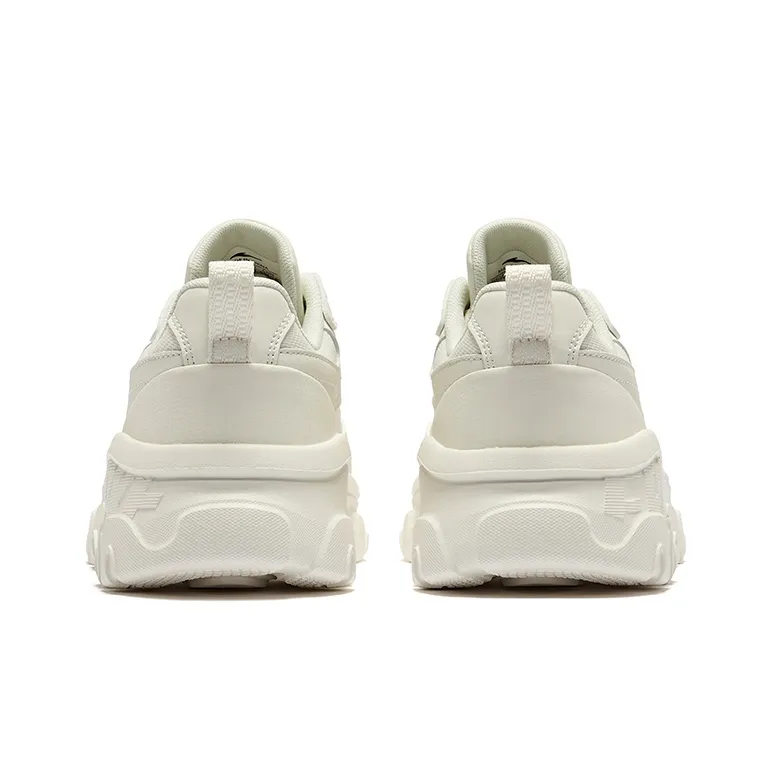 Erke Lively Insight Abrasion Resistant Breathable Low Top Casual Shoes Women's Microcrystal White-3