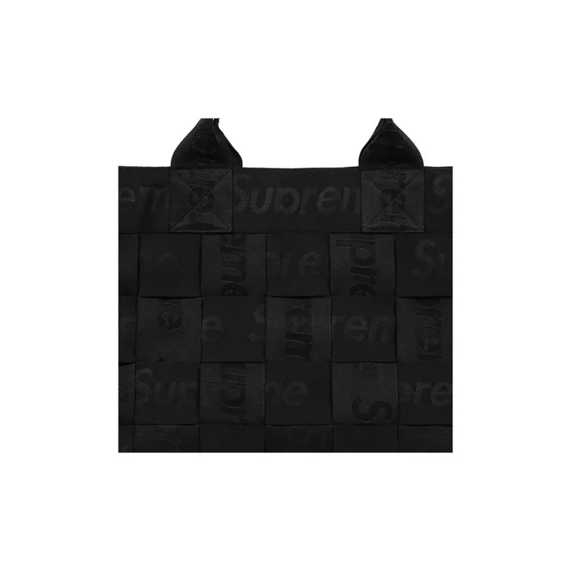 Supreme Fabric Tote Bag, Shopping Bag, Handbag Tubas Unisex Black-4