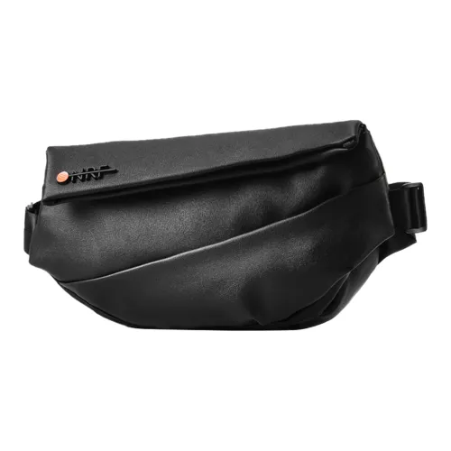 ONRF PVC Crossbody Bag, Fanny Pack, Chest Bag, Shoulder Bag Tubas Unisex Cool Black