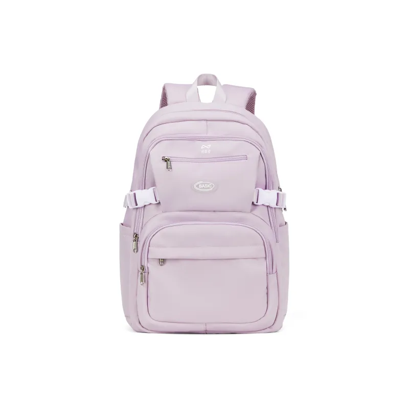 QING QI ZHE Fabric Backpack Laptop Bag Backpack Regular Unisex Black/Ecru/Blue/Purple/Gray/Green-11