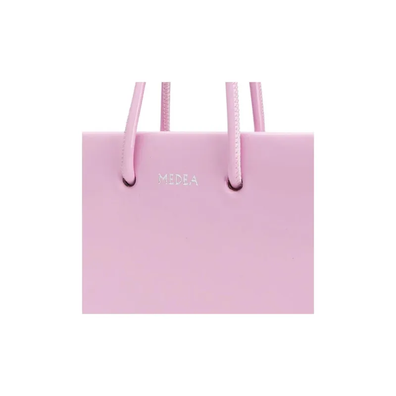 MEDEA Leather Tote Bag Shopping Bag Shoulder Bag Crossbody Bag Handbag Women's Pink-3