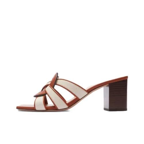 COACH Slide Slippers Women's Beige Brown