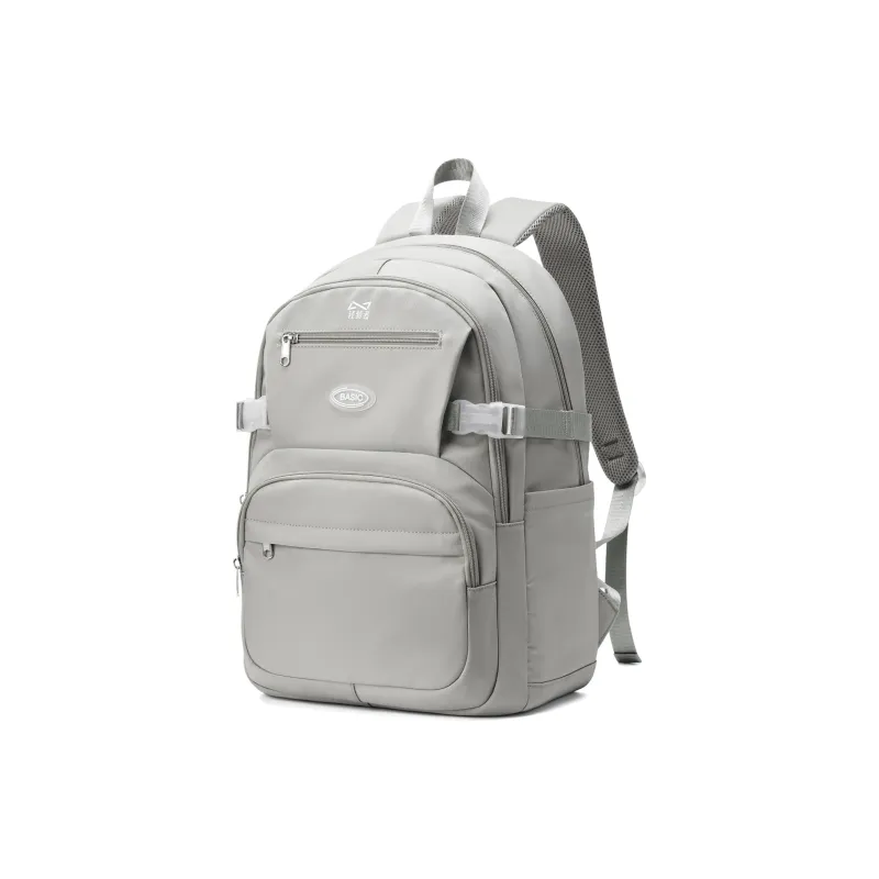 QING QI ZHE Fabric Backpack Laptop Bag Backpack Regular Unisex Black/Ecru/Blue/Purple/Gray/Green-16