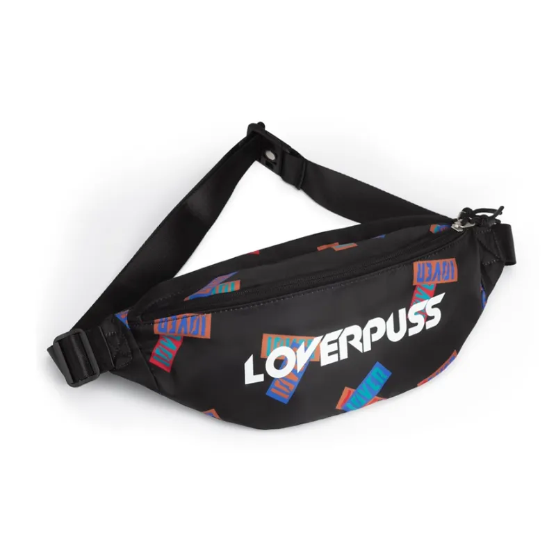 LOVERPUSS Fabric Sling Bag Fanny Pack Regular Unisex Dazzle Black-1