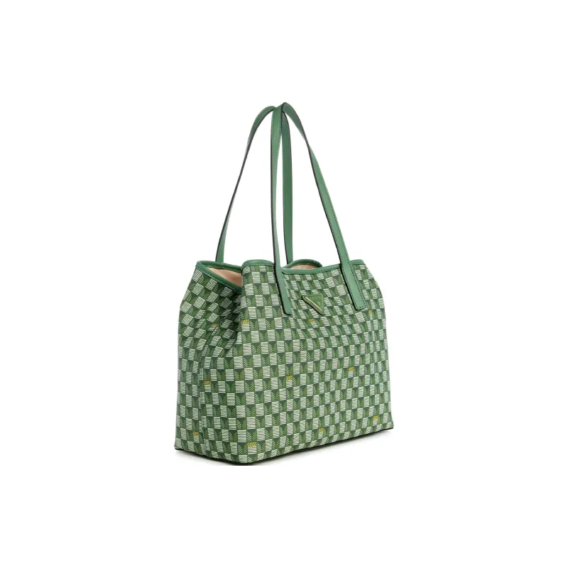 GUESS Artificial Leather Tote Bag Shopping Bag Shoulder Bag Handbag Small Size Women's Green-3