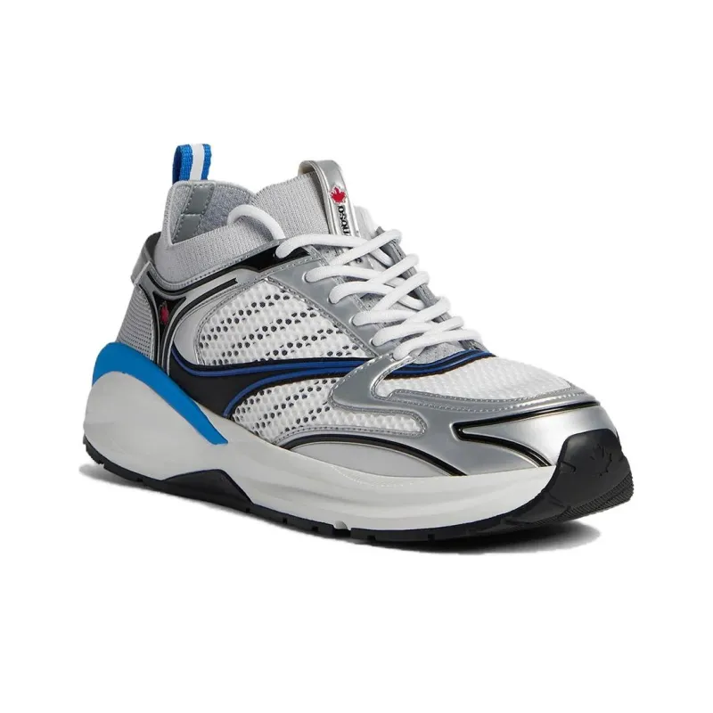 DSQUARED 2 Dash Panelled Mesh Lace Up Sneakers-2